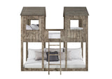 Donco T/T Tower Bunkbed Rustic #color_Dirty-White