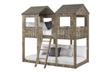 Donco T/T Tower Bunkbed Rustic #color_Dirty-White