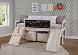 Twin Art Play Junior Low Loft White Wash Dark Grey