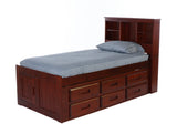 Donco Twin Bookcase #color_Merlot