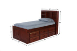 Donco Twin Bookcase #MerlotDonco Twin Bookcase #color_Merlot