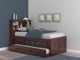 Donco Twin Bookcase #color_Merlot