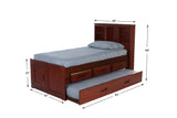 Donco Twin Bookcase #color_Merlot