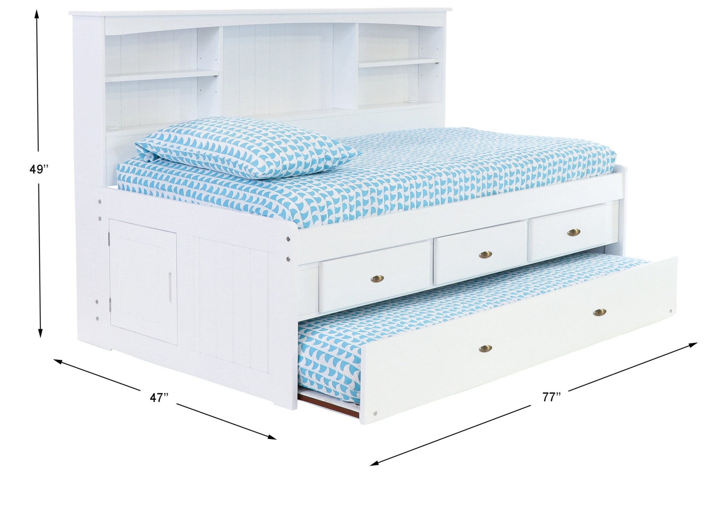 Twin Bookcase Daybed White