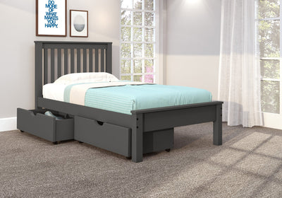 Donco Twin Contempo Bed #color_Dark-Grey