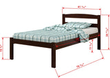 Donco Twin Econo Bed #color_Cappuccino
