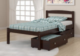 Donco Twin Econo Bed #color_Cappuccino
