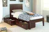 Donco Twin Econo Bed #color_Cappuccino