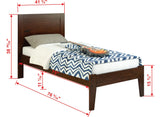 Donco Twin Econo Bed #color_Cappuccino
