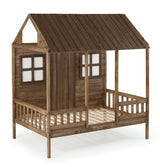Donco Twin Front Porch Low Loft In #color_Rustic-Driftwood