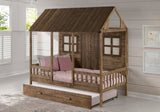 Donco Twin Front Porch Low Loft In #color_Rustic-Driftwood