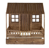 Donco Twin Front Porch Low Loft In #color_Rustic-Driftwood