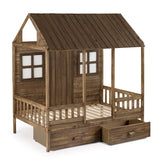 Donco Twin Front Porch Low Loft In #color_Rustic-Driftwood