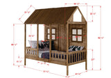 Donco Twin Front Porch Low Loft In #color_Rustic-Driftwood