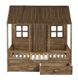 Donco Twin Front Porch Low Loft In #color_Rustic-Driftwood