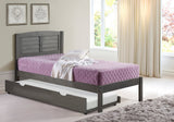 Donco Twin Louver Bed #color_Antique-Grey
