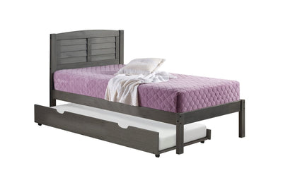 Donco Twin Louver Bed #color_Antique-Grey