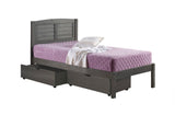 Donco Twin Louver Bed #color_Antique-Grey