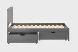 Donco Twin Louver Bed #color_Antique-Grey