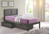 Donco Twin Louver Bed #color_Antique-Grey