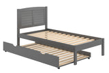 Donco Twin Louver Bed #color_Antique-Grey