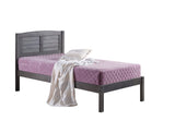 Donco Twin Louver Bed #color_Antique-Grey