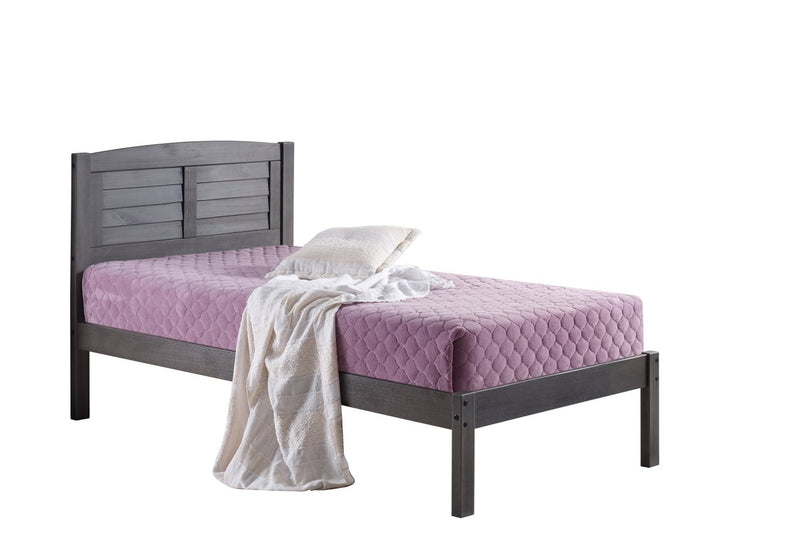Twin Louver Bed Antique Grey