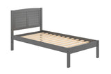 Donco Twin Louver Bed #color_Antique-Grey