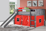 Donco Twin Louver Low Loft #color_Antique-Grey-red