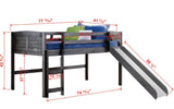 Twin Louver Low Loft with Slide