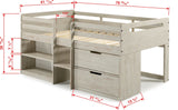Donco Twin Low Loft #color_Rustic-Light-Grey