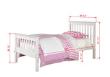 Twin Monaco Mission Bed in White