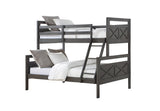 Twin/Full Barn Panel Bunkbed in Rustic Grey
