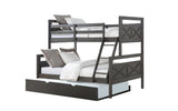 Twin/Full Barn Panel Bunkbed in Rustic Grey