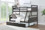 Twin/Full Barn Panel Bunkbed in Rustic Grey