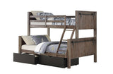 Donco Twin/Full Bunk Bed In #color_Brushed-Shadow