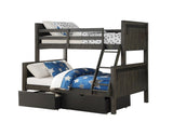 Twin/Full Bunk Bed In City Shadow Finish