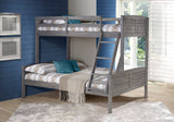 Twin/Full Louver Bunkbed Antique Grey