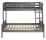 Twin/Full Louver Bunkbed Antique Grey