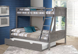 Twin/Full Louver Bunkbed Antique Grey
