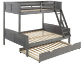 Twin/Full Louver Bunkbed Antique Grey