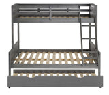 Twin/Full Louver Bunkbed Antique Grey