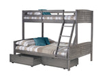 Twin/Full Louver Bunkbed Antique Grey