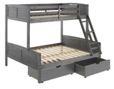 Twin/Full Louver Bunkbed Antique Grey