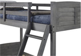 Twin/Full Louver Bunkbed Antique Grey