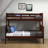 Twin/Full Mission Bunk Bed In Dark Cappuccino Finish
