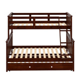 Twin/Full Mission Bunk Bed In Dark Cappuccino Finish