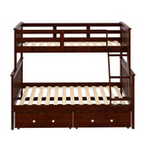 Twin/Full Mission Bunk Bed In Dark Cappuccino Finish