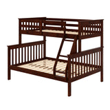 Twin/Full Mission Bunk Bed In Dark Cappuccino Finish