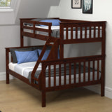 Twin/Full Mission Bunk Bed In Dark Cappuccino Finish